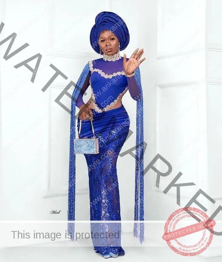 Royal Blue Colour Aso-ebi Styles