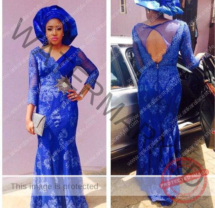 Royal Blue Colour Aso-Ebi Styles