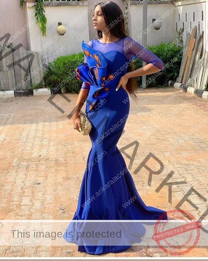 Royal Blue Colour Aso-ebi Styles