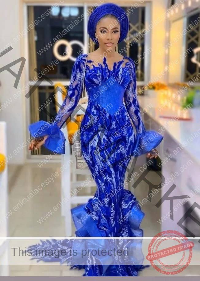 Royal Blue Colour Aso-ebi Styles