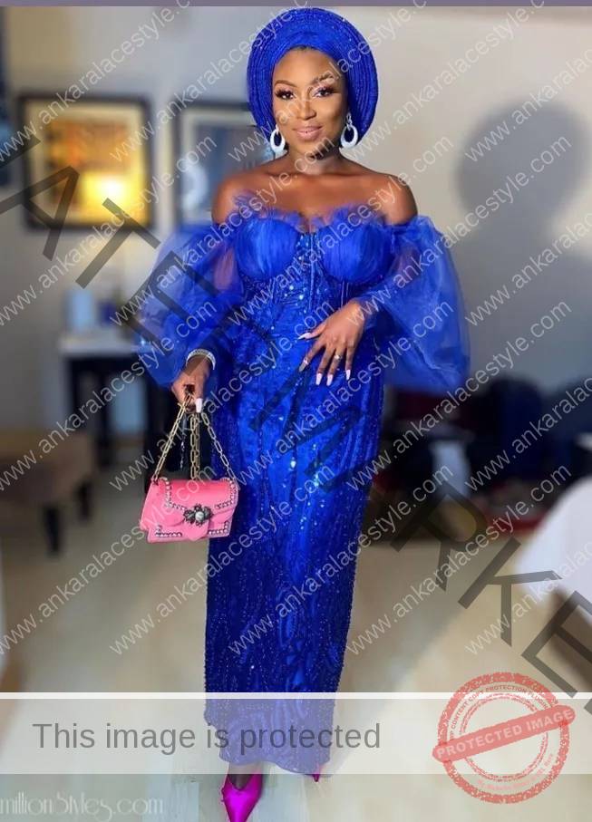 Royal Blue Colour Aso-ebi Styles