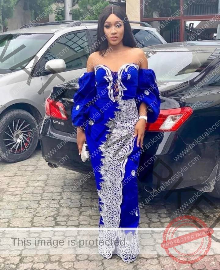 Royal Blue Colour Aso-ebi Styles