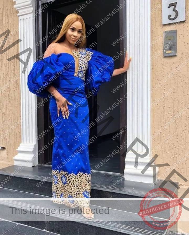 Royal Blue Colour Aso-ebi Styles