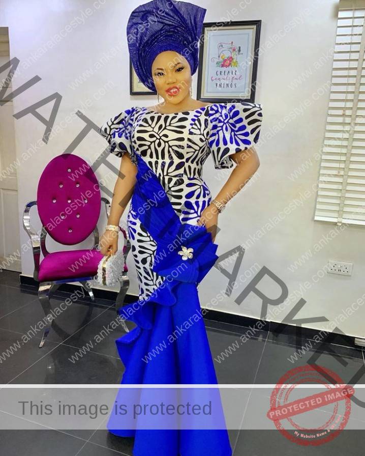 Royal Blue Colour Aso-Ebi Styles