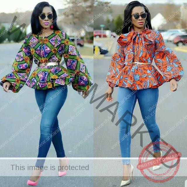  Ankara Top Styles for Jean Trousers