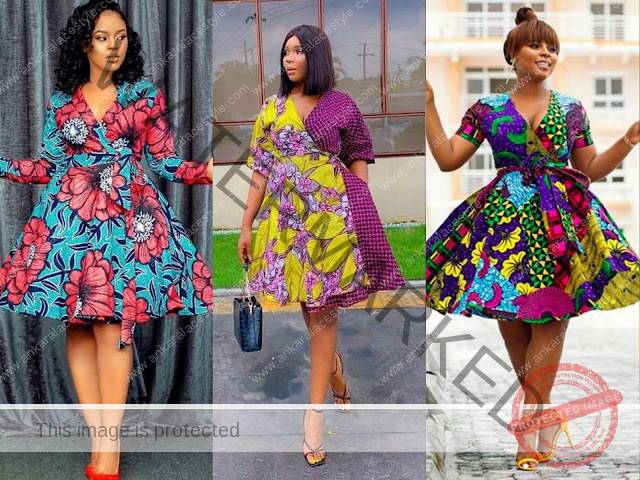 Latest Ankara Wrap Gown Styles for Ladies