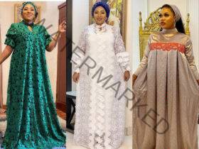 High neck kaftan gown styles in 2022