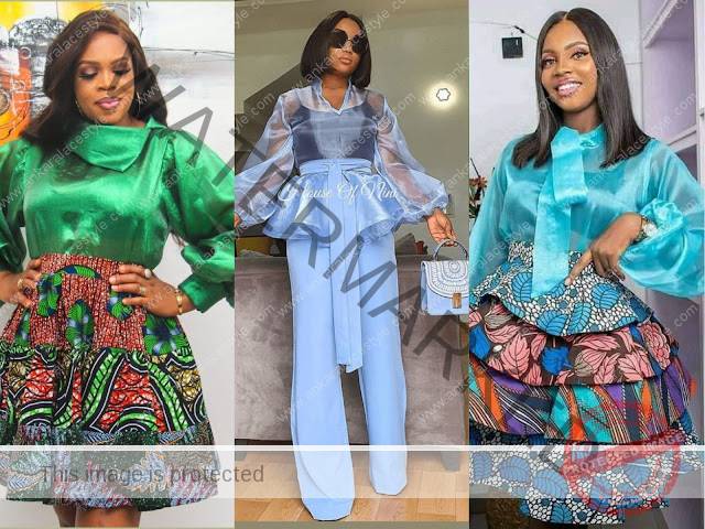 Organza Blouse Styles for Ladies in Nigeria