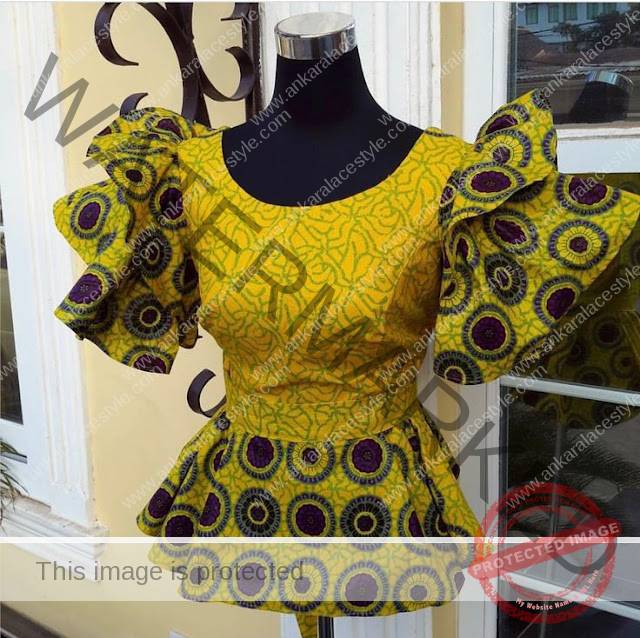 Ankara wrapper and blouse styles top