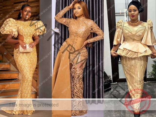 Gold Lace Asoebi Styles Trending in 2022