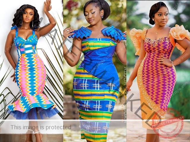 Short kente dress styles hotsell