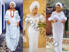 White Lace Gown Styles for Burials