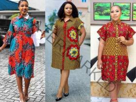 Ankara Shirt Dress Styles for Ladies