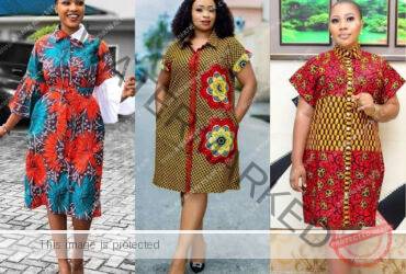 Ankara Shirt Dress Styles for Ladies