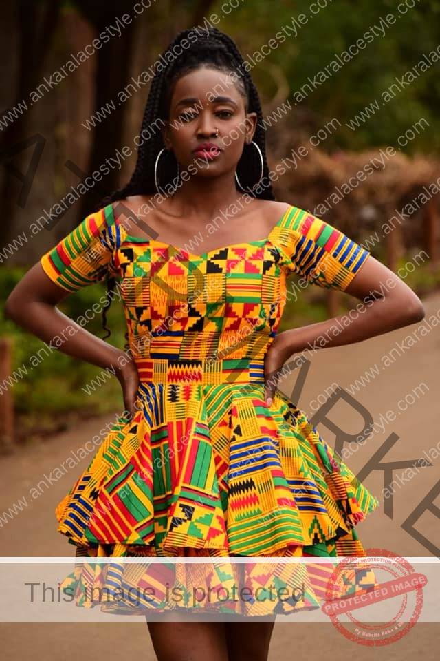 Ankara short flare gowns