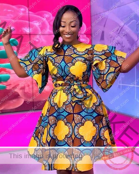 Ankara Short Flare Gowns 30 Latest and Trending Styles For Any Occasion