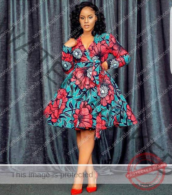 Ankara short flare gowns