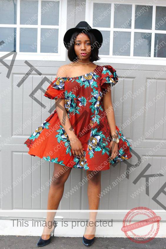 Ankara short flare gowns