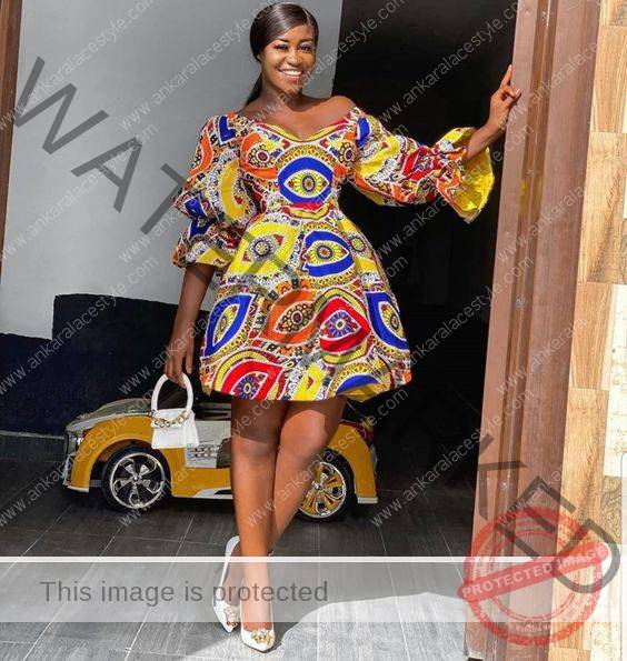 Ankara short flare gowns