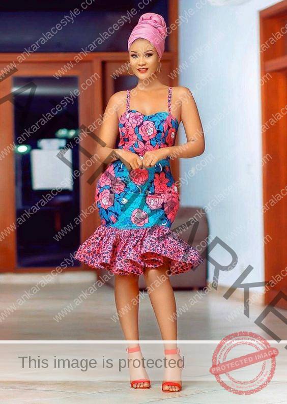 Ankara short flare gowns