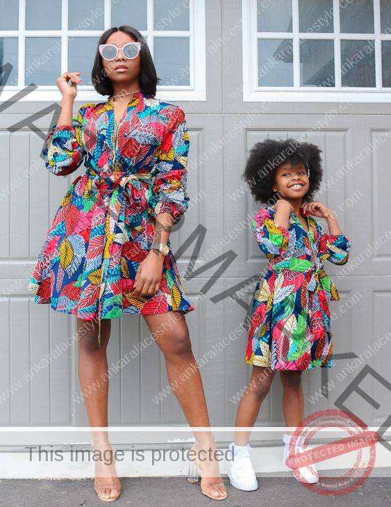 Ankara short flare gowns