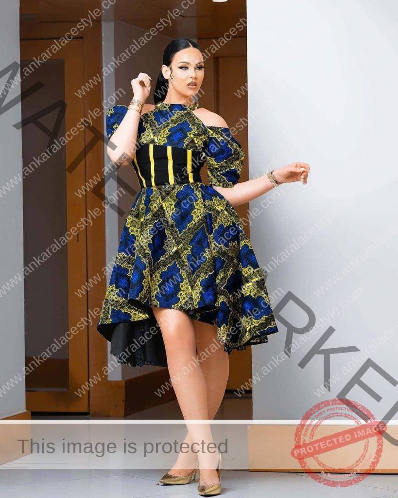 Ankara short flare gowns