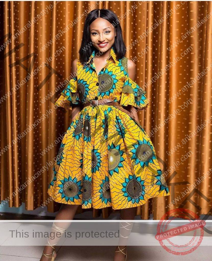 Ankara short flare gowns