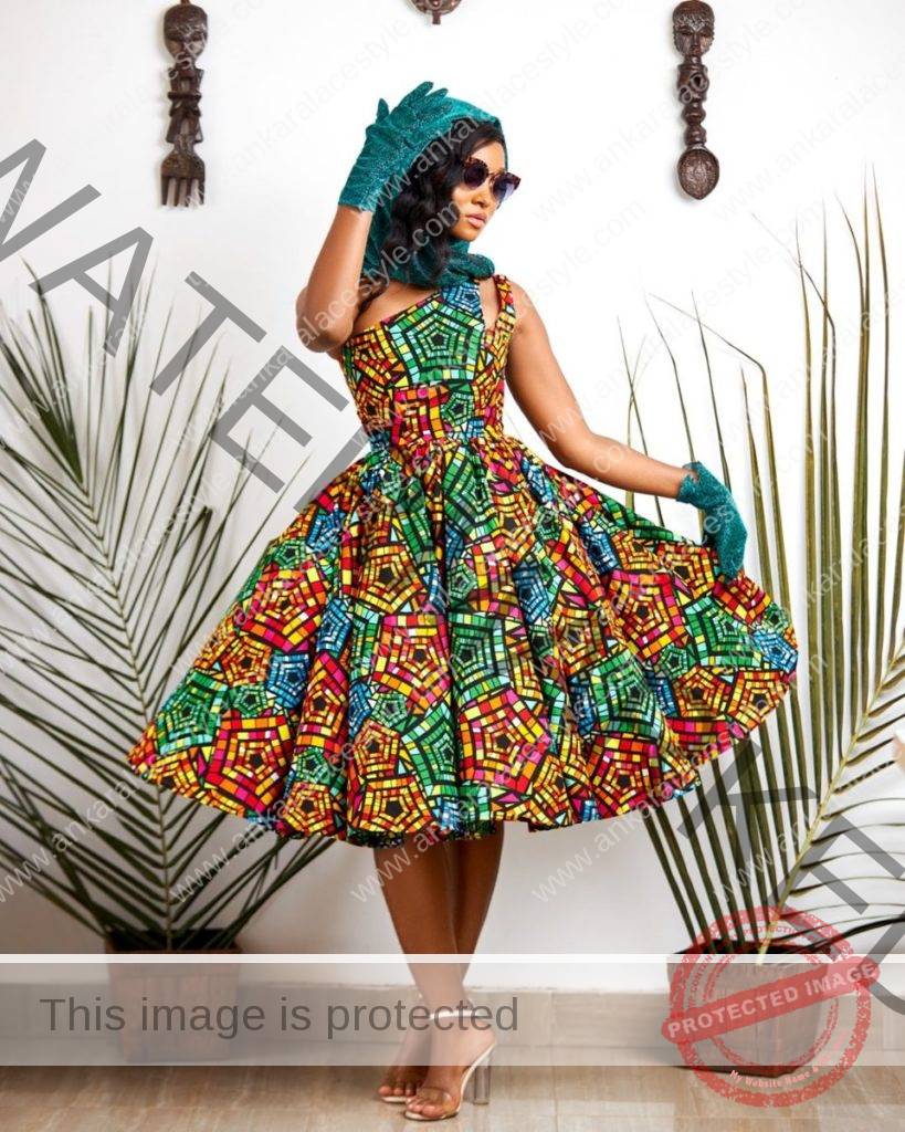 Ankara short flare gowns