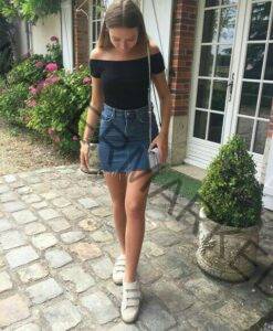 Jeans Skirt and Blouse Fashion Styles