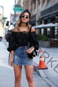 Jeans Skirt and Blouse Fashion Styles