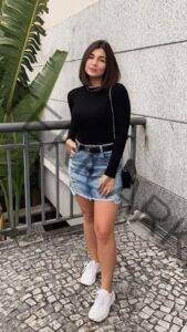 Jeans Skirt and Blouse Fashion Styles