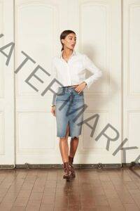 Jeans Skirt and Blouse Fashion Styles