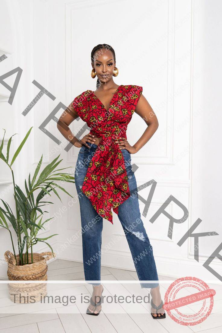 Latest Ankara Tops On jeans 2022