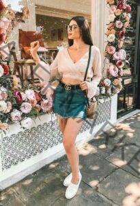 Jeans Skirt and Blouse Fashion Styles