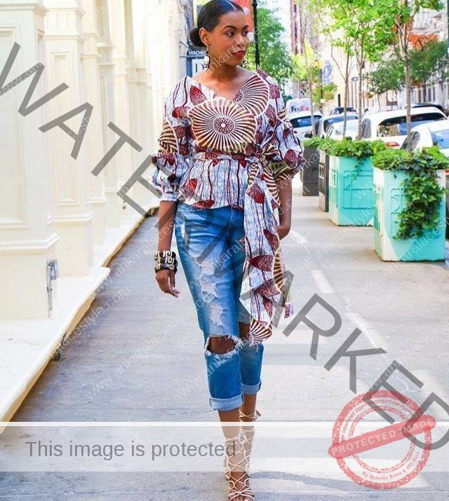 Can You Wear Ripped Jeans With Ankara Blouse