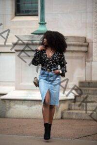 Jeans Skirt and Blouse Fashion Styles