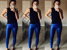 What To Wear With Blue Leggings